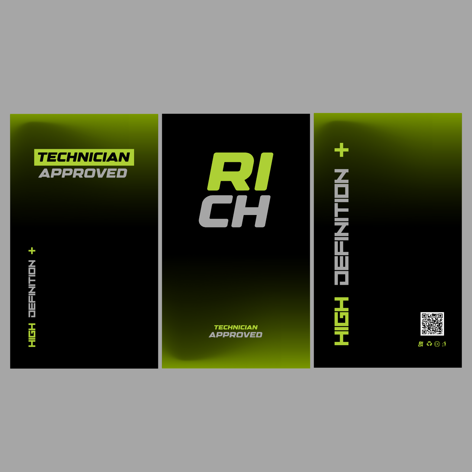RICH LCD High Definition Plus kemasan hitam hijau
